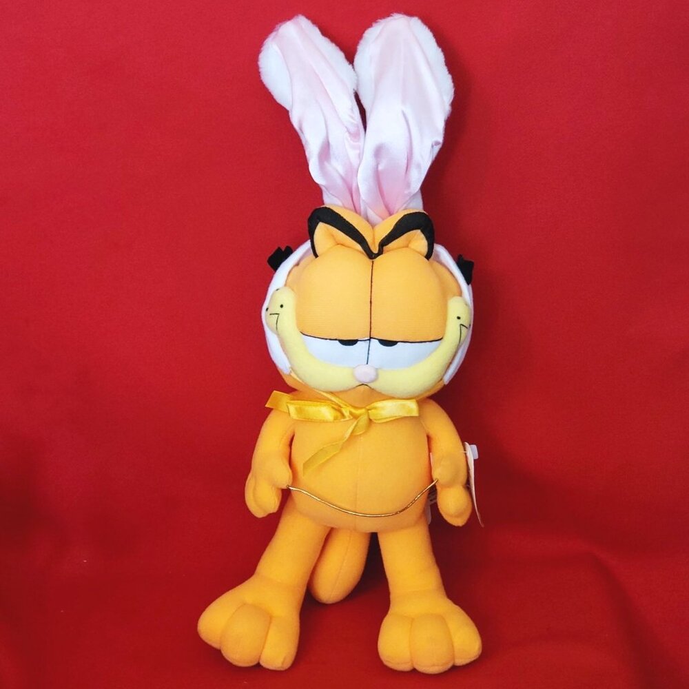 Garfield Plush Stuffed Animal Toy Bunny Ears Russell Stover 2017